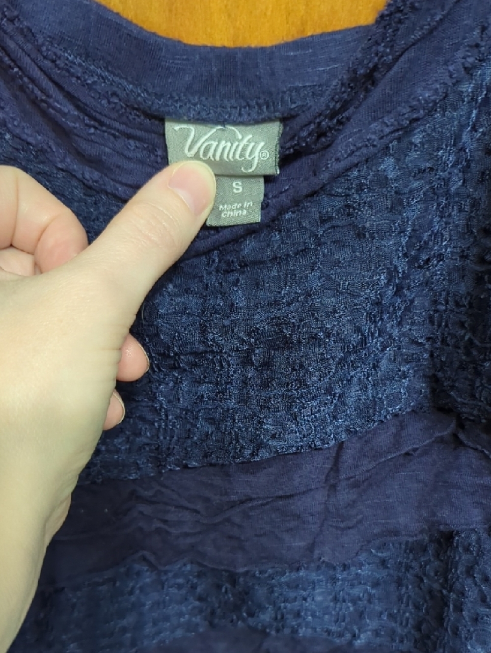 Vanity Navy Layered Ruffle Tank Top - Picture 2 of 5